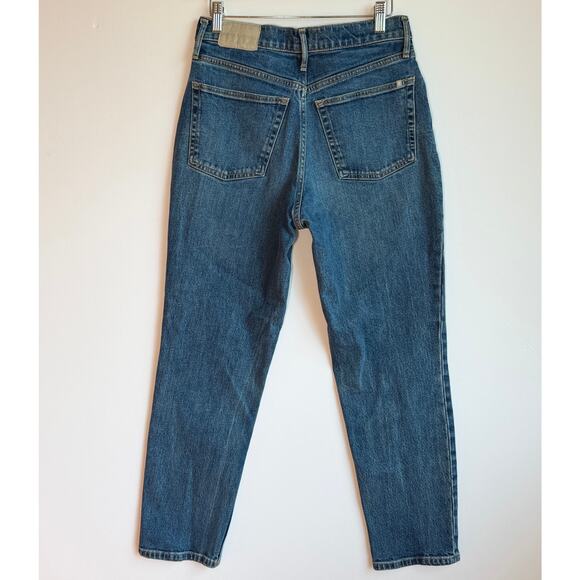 Everlane The Original Cheeky Jean Organic Cotton Straight Leg Size 27 Blue Denim - Picture 3 of 16